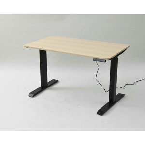 ヤマゼン 電動昇降デスク W1200xD700xH710〜1170mm ELD-FS-MBK/T1200-WN