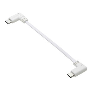 �G���R���@ELECOM�@���o�C���o�b�e���[�p�P�[�u��(USB Type-C/�[�d��p/60W) 0.1m �Z�� L�� PD�Ή� �}���[�d �z���C�g�@MPA-CCLL01WH