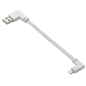 GR@ELECOM@iPhone [dP[u USB-A to CgjOP[u Z 0.1m L tbg MFiF oCobe[  zCg@MPA-UALLL01WH