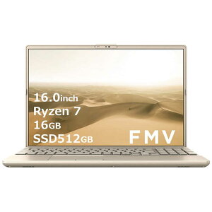xmʁ@FUJITSU@m[gp\R FMV LIFEBOOK AH53 / J3m16.0^ / AMD Ryzen 7 / F16GB / SSDF512GB / Office HomeandBusinessnx[WS[h@FMVA53J3G