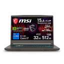 MSI　ゲーミングノートパソコン [ RTX 4060 / 15.6型 / Win11 Home / Core i7 / メモリ32GB / SSD512GB ] コスモスグレイ　THIN-15-B13VF-4060JP