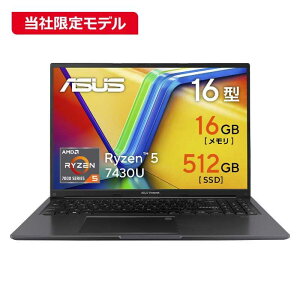 ASUS GCX[X@m[gp\R Vivobook 16 [ 16^ / Win11 Home / Ryzen 5 / 16GB / SSD512GB ] CfB[ubN@M1605YA-R5165BW