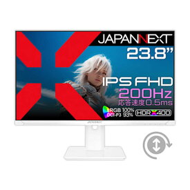 JAPANNEXT　ゲーミングモニター ホワイト [23.8型 /フルHD(1920×1080) /ワイド]　JN-IPS238G200F-HSP-W