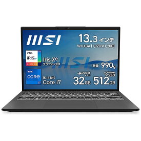 MSI　ノートパソコン [ 13.3型 / Win11 Home / Core i7 / メモリ32GB / SSD512GB / Office ] ステラグレイ　PRESTIGE13A13M5009