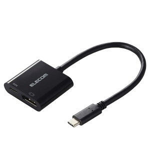 �G���R���@ELECOM�@USB Type-C - DisplayPort �ϊ� USB-C �v���O to DP ( �f�B�X�v���C�|�[�g )×1 USB-C�[�d�|�[�g×1 �u���b�N�@AD-CDPPDBK2