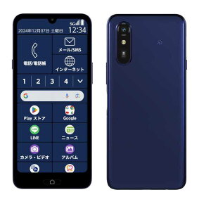 FCNT SIMフリースマートフォン らくらくスマートフォン Lite MR01 6.1インチ メモリ/ストレージ:4GB/64GB ディープブルー PB3S0000JP