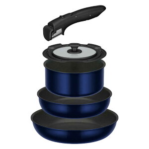 サーモス 取っ手のとれるフライパン5点セットEA ディープブルー KSE-5A-DPBL