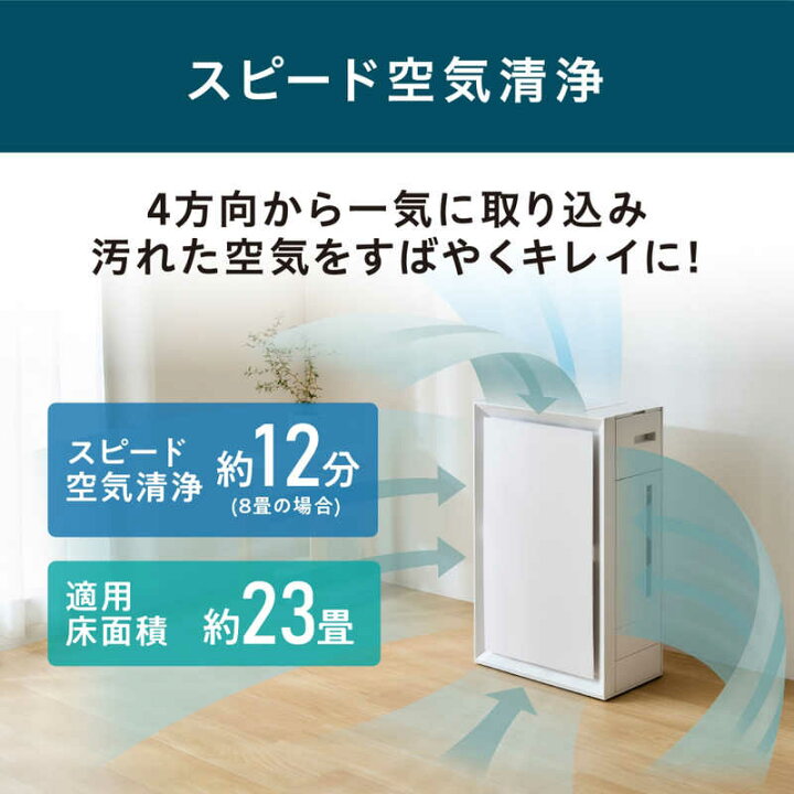 楽天市場】アイリスオーヤマ IRIS OHYAMA 加湿空気清浄機 空気清浄:23 