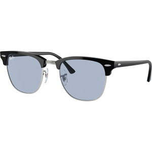 ���C�o���@RayBan �T���O���X CLUBMASTER WASHED LENSES 51mm �V���o�[��Ƀu���b�N/�u���[�@0RB3016 135464(51)