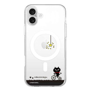 ROA�@iPhone 16 Plus (6.7�C���`) �N���A�P�[�X MagSafe �l�R�}���W���E abbi FRIENDS �T�C�N�����O�@ABF27238i16PL