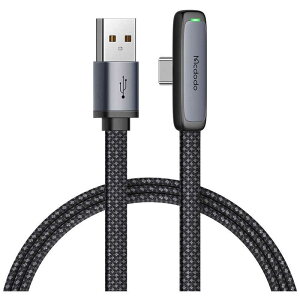 MCDODO@Zebra Series Type-C 6A 90 Degree Data Cable 1.2m Mcdodo black@BLMDCA31-12-BK
