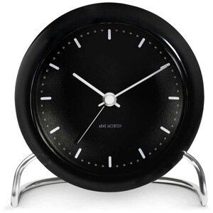 CebN@uv City Hall Table Clock 11cm black ARNE JACOBSEN(Al RuZ)@AJ43673