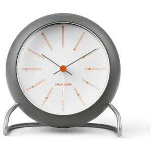 CebN@uv Bankers Table Clock 11cm dark grey ARNE JACOBSEN(Al RuZ)@AJ43694