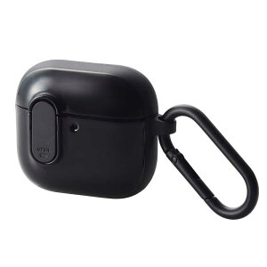 GR@ELECOM@AirPods 4 P[X p ϏՌ Jo[ TOUGH SLIM Lock ubN@AVA-AP06TSLBK