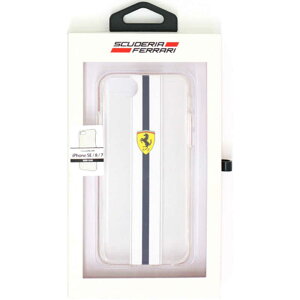 �G�A�[�W�F�C�@iPhone SE ��3����/��2����/8/7��p FERRARI - ON TRACK PC/TPU TRANSPARENT CASE WITH PRINTED STRIPES�@FESPIHCI8IT