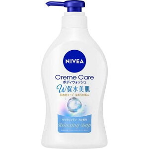 花王 NIVEA(ニベア)クリームケア ボディウォッシュ W保水美肌 ポンプ 本体 470mL リラクシングソープの香り