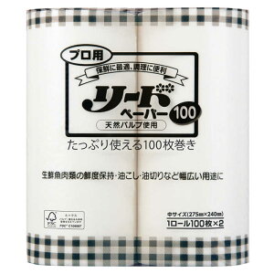 ライオンハイジーン 業務用プロ用リードペーパー中サイズ100枚×2ロール
