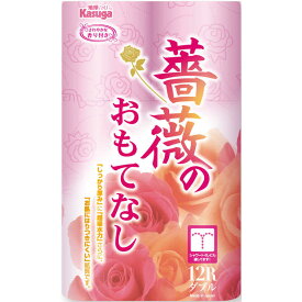春日製紙工業　薔薇のおもてなし 12ロール ダブル 25m ピンク