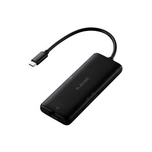 GR@ELECOM@Type-ChbLOXe[V USB PDΉ USB-A×2 USB-C×1 HDMI(4K60Hz) SD{microSD LAN@DST-070BPBK