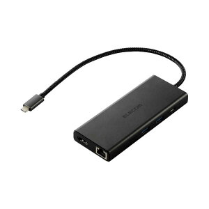 GR@ELECOM@Type-ChbLOXe[V USB PDΉ USB-A×4 USB-C×2 HDMI(4K60Hz) SD{microSD LAN@DST-100BPBK