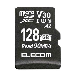 GR@ELECOM@micro SDJ[h 128GB Class10 UHS-I U3 V30 A2 microSDXC Ǎő90MB/s@MF-DRMR128GU13