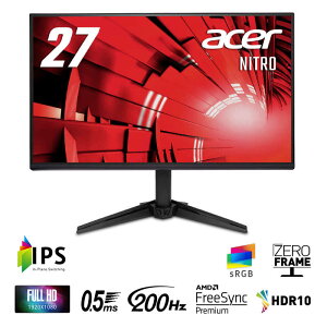 ACER �G�C�T�[�@NITRO/27/IPS/1920x1080/200/0.5ms NITRO �m27�^ /�t��HD(1920×1080) /���C�h�n�@QG271X1bmiipx
