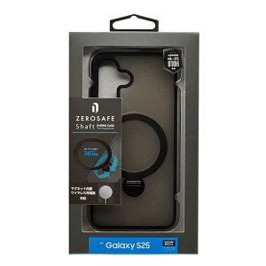 ���X�^�o�i�i�@Galaxy S25 ZEROSAFE Shaft ���C�����X�[�d�Ή� 360°��]�X�^���h�P�[�X �t���X�g�u���b�N�@8748GS25ZSFSBK
