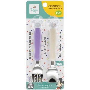 エジソン販売 フォーク&スプーン 1.5歳ごろ〜 ミッキークリスタル