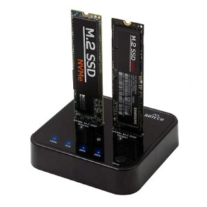 ITPROTECH�@SSD �X�^���h USB-C�ڑ� (Mac/Windows11�Ή�) �mM.2�Ή�/NVMe/2��n �u���b�N�@AOK-NVMECL-20G