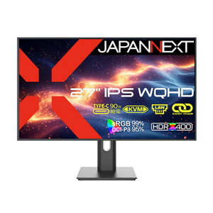 JAPANNEXT@IPSpl WQHDtj^[ HDMI DP USB Type-C(ő90Wd) LAN HDR400sRGBF99(2Nۏ) m27^ /WQHD(2560×1440n@JN-IPS27Q4FL-HSPC9-DL