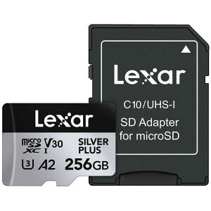 LEXAR@microSDXCJ[h 256GB Professional SILVER PLUSV[Y V30 UH-I U3 A2 mClass10 /256GBn@LMSSIPL256G-BNANJ
