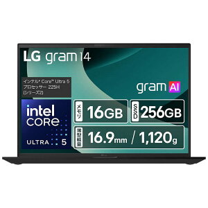 LG@m[gp\R gram 14 [ 14^ / Win11 Home / Core Ultra 5 / 16GB / SSD256GB ] IuVfBAubN@14Z90T-GA52J