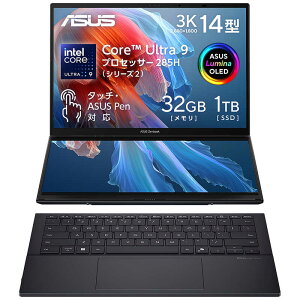 ASUS GCX[X@m[gp\R Zenbook DUO [ 14^ / Win11 Home / Ultra 9 / 32GB / SSD1TB ] CNEFO[@UX8406CA-U9321W