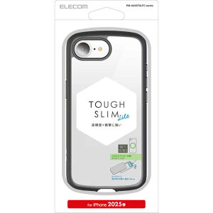 GR@ELECOM@iPhone 16e TOUGH SLIM LITE t[ ^XebJ[t ubN@PMA25STSLFCBK