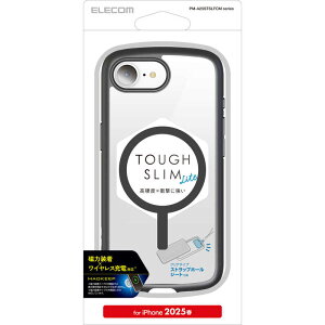 GR@ELECOM@iPhone 16e TOUGH SLIM LITE t[J[ MAGKEEP ubN@PMA25STSLFCMBK