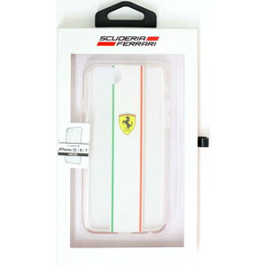 �G�A�[�W�F�C�@iPhone SE ��3����/��2����/8/7��p FERRARI - ON TRACK PC/TPU TRANSPARENT CASE WITH PRINTED ITALIAN FLAG�@FESOGHCI8IT