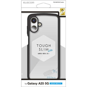 �G���R���@ELECOM�@Galaxy A25 5G(SC-53F)/�n�C�u���b�h�P�[�X/TOUGH SLIM LITE/�t���[���J���[/�w�ʃN���A �u���b�N�@PM-G253TSLFCBK