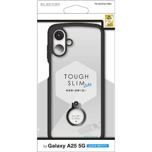 �G���R���@ELECOM�@Galaxy A25 5G(SC-53F)/�n�C�u���b�h�P�[�X/TOUGH SLIM LITE/�t���[���J���[/�w�ʃN���A/�����O�t�� �u���b�N�@PM-G253TSLFCRBK