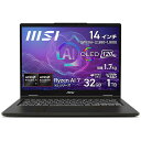 MSI　ノートパソコン [ Copilot+ PC / 14型 / Win11 Home / Ryzen 7 / メモリ32GB / SSD1TB ] ソリッドグレイ　VENTUREA14A3HMG-1055JP