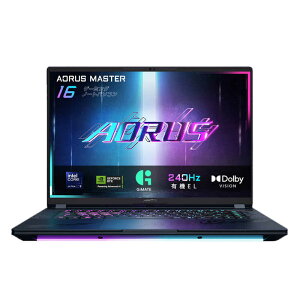 GIGABYTE@Q[~Om[gp\R [ RTX 5080 / 16^ / Win11 Pro / Core Ultra 9 / 32GB / SSD1TB ] ubNO[@AORUS MASTER 16 BYHC5JPE64SP