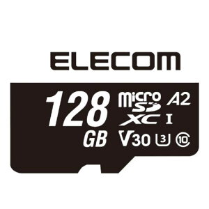 GR@ELECOM@microSD J[h 128GB Class10 UHS-I U3 V30 A2 4K microSDXC Ǎő95MB/s@MF-MS128GU13A2R
