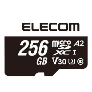 GR@ELECOM@microSD J[h 256GB Class10 UHS-I U3 V30 A2 4K microSDXC Ǎő95MB/s @MF-MS256GU13A2R
