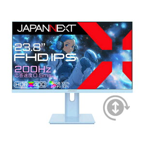 JAPANNEXT@IPSpl 120Hz/0.5ms(MPRT)Ή Q[~Oj^[ P[u(zCg) (2Nۏ) m23.8^ /tHD(1920×1080) /Chn xCr[u[@JN-IPS238G200F-HSP-BB
