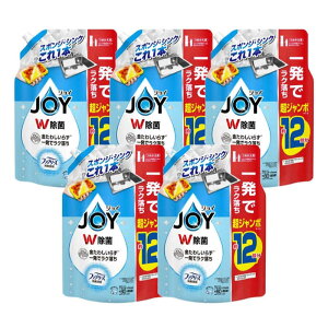 P&G (ケース販売)除菌ジョイコンパクトW消臭 フレッシュクリーン 詰替超ジャンボサイズ1550ml×5
