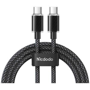 MCDODO@100W Type-C to Type-C Transparent Data Cable 1.2m Mcdodo Black@BMDCA367-12-BK