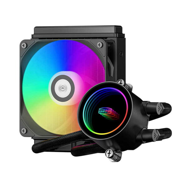 PCCOOLER　水冷CPUクーラー 120mmファンx1 ［LGA115X/1200/1700/1851/20XX・AM4/AM5］　DA120-ARGB-BK