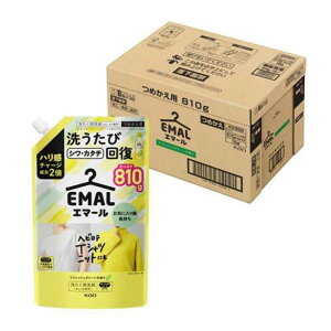 花王 エマール リフレッシュグリーンの香りつめかえ用 810g梱販売用