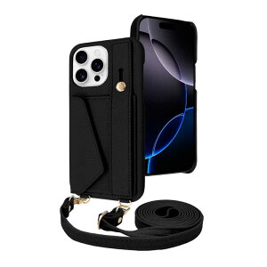 shizukawill�@iPhone16 Pro Max �P�[�X �J�o�[ �V�����_�[�P�[�X �A�C�t�@���f5 �X�g���[�g���[�h �A�C�{���[�u���b�N�@APIP16PMIF51BK