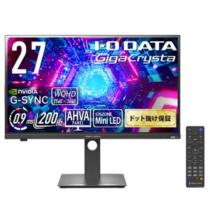 IOf[^@Mini LED̗p 200HzQ[~Oj^[ GigaCrysta m 27^ / WQHD(2560×1440) / Ch n ubN@KH-GDQ271JLAQ