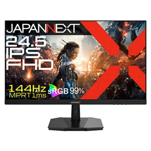 JAPANNEXT@IPSpl 144Hz/1ms(MPRT)Ή Q[~Oj^[ tHDF120Hzڑ(2Nۏ) m24.5^/tHD(1920×1080)/Chn@JN-IPS245G144F